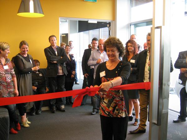 Debby Tobeck (Lifetime Group) Cuts The Official Ribbon